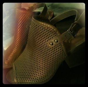 Wedge Metallic Gold Heels